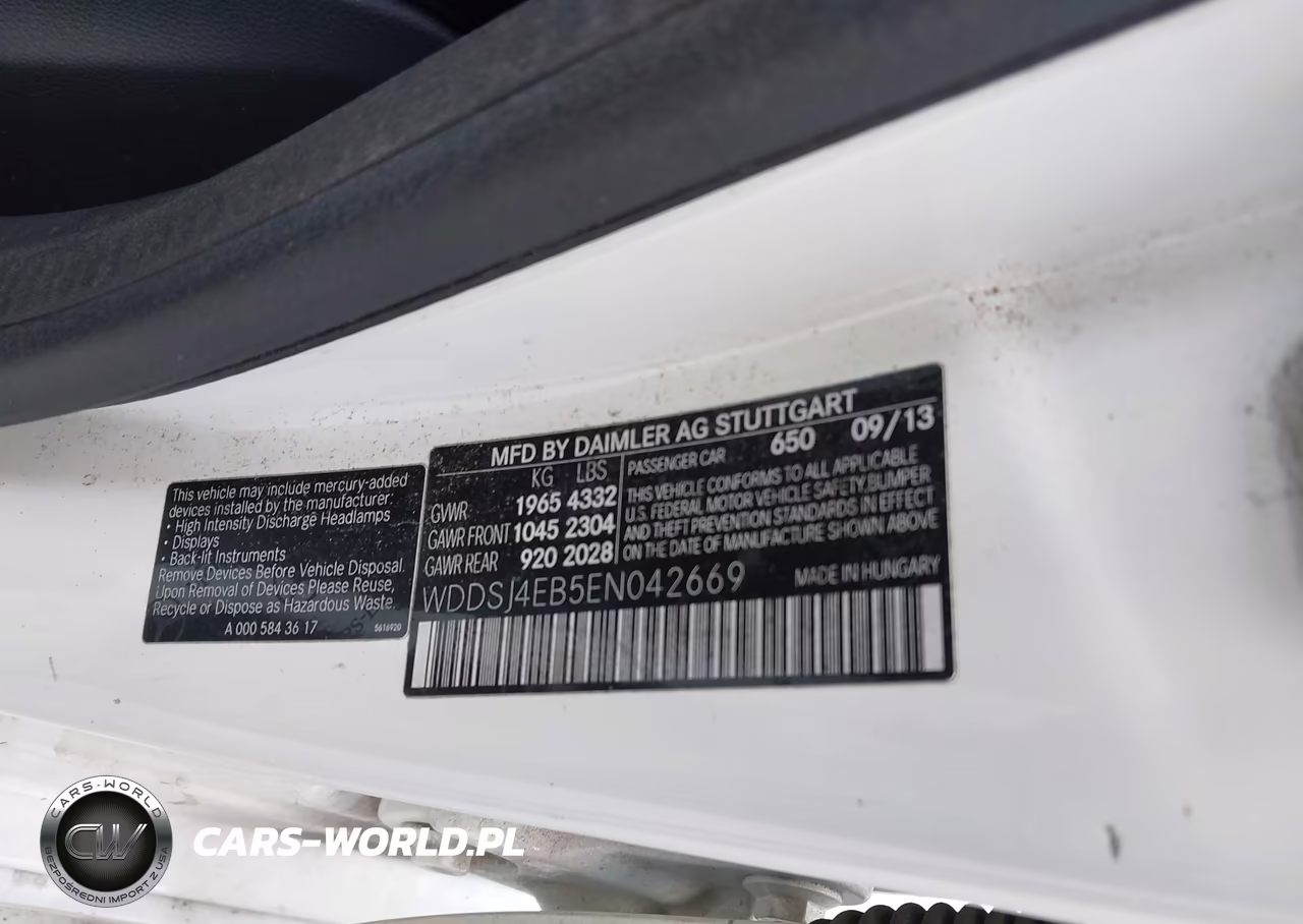2014 Mercedes-Benz Cla 250 VIN:WDDSJ4EB5EN042669 - 9