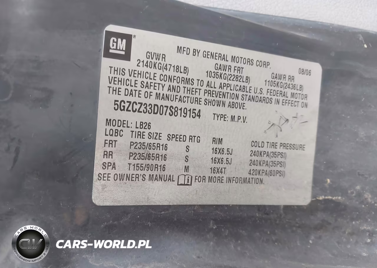 2007 Saturn Vue 4 Cyl VIN:5GZCZ33D07S819154 - 9