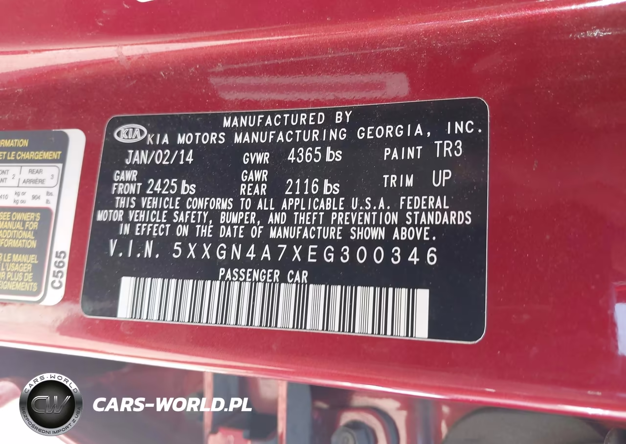 2014 Kia Optima Ex VIN:5XXGN4A7XEG300346 - 9