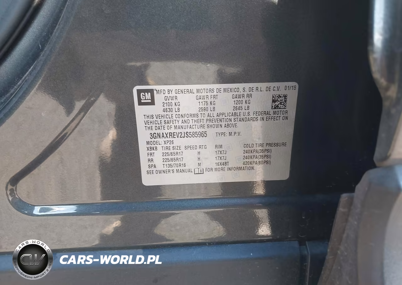 2018 Chevrolet Equinox Ls VIN:3GNAXREV2JS585965 - 9