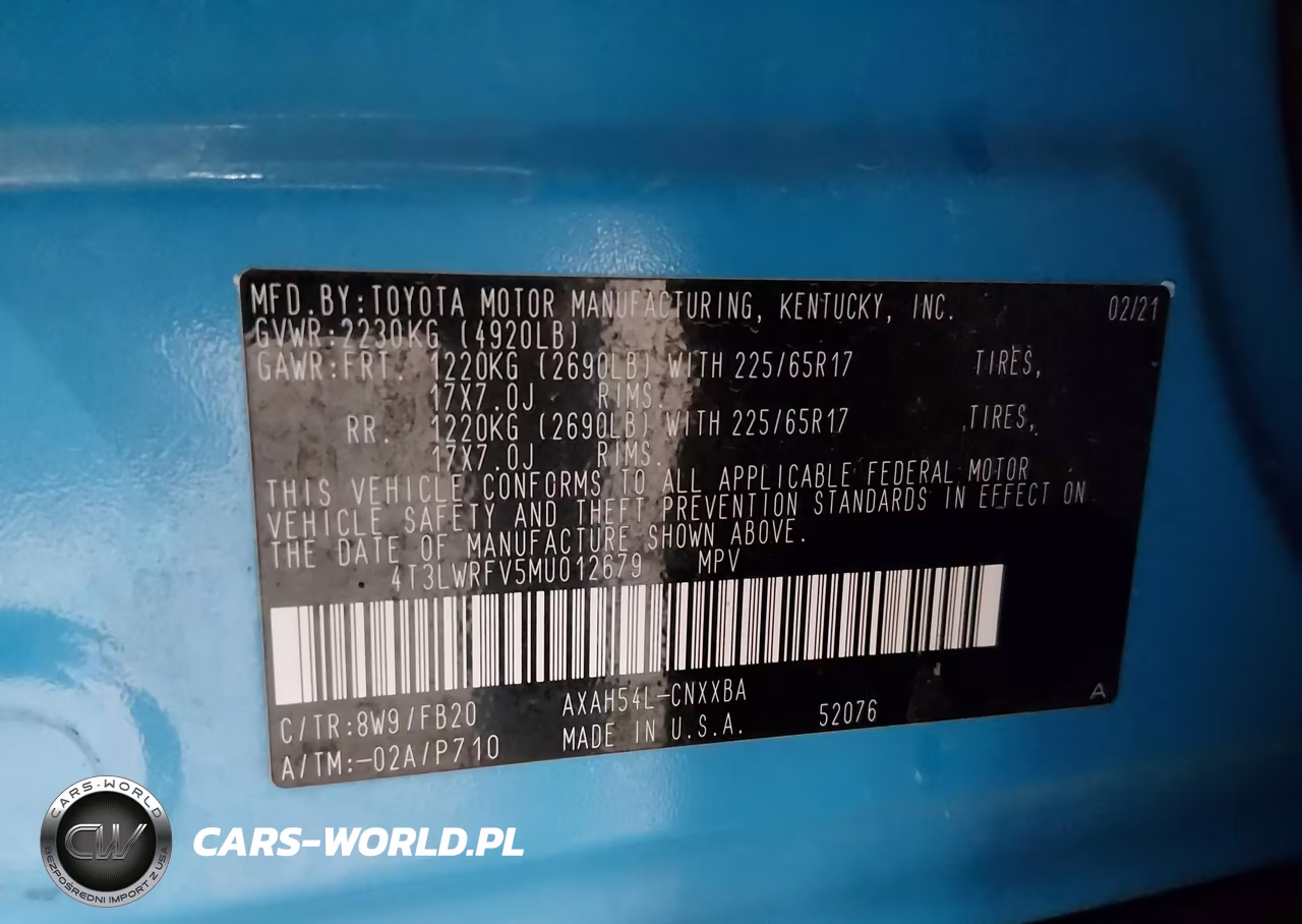 2021 Toyota Rav4 Hybrid Le VIN:4T3LWRFV5MU012679 - 9
