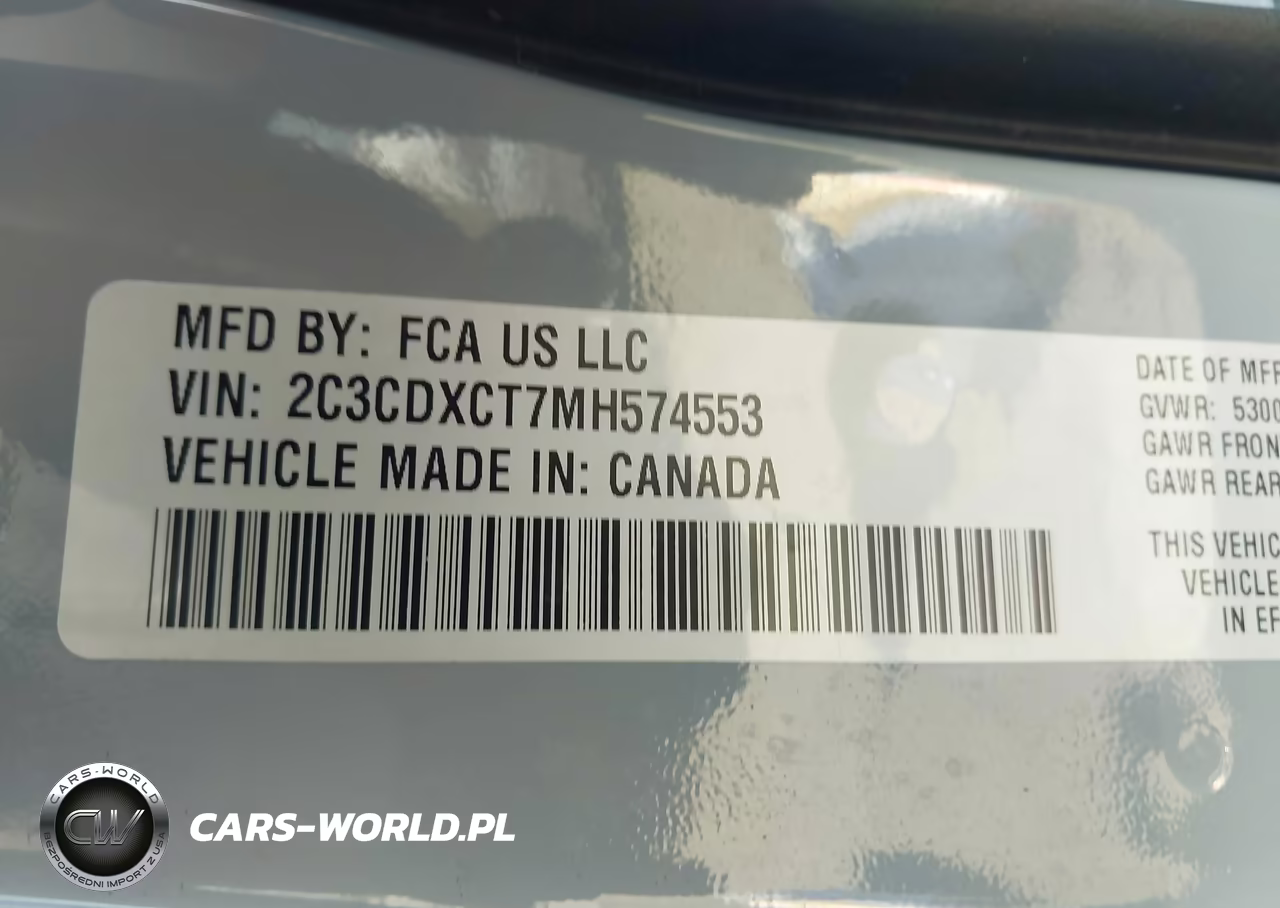 2021 Dodge Charger R-T Rwd VIN:2C3CDXCT7MH574553 - 9