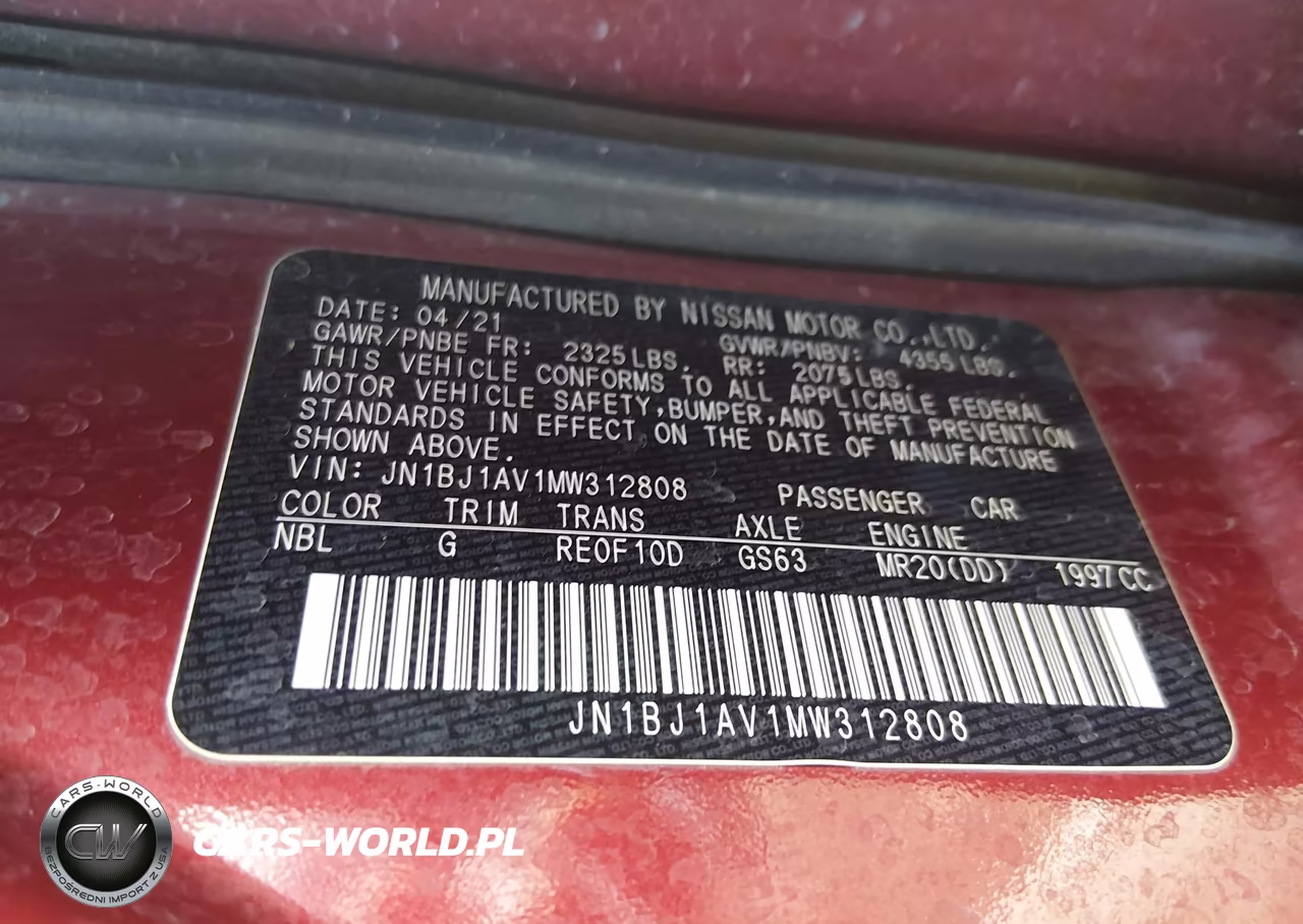 2021 Nissan Rogue Sport S Fwd Xtronic Cvt VIN:JN1BJ1AV1MW312808 - 9