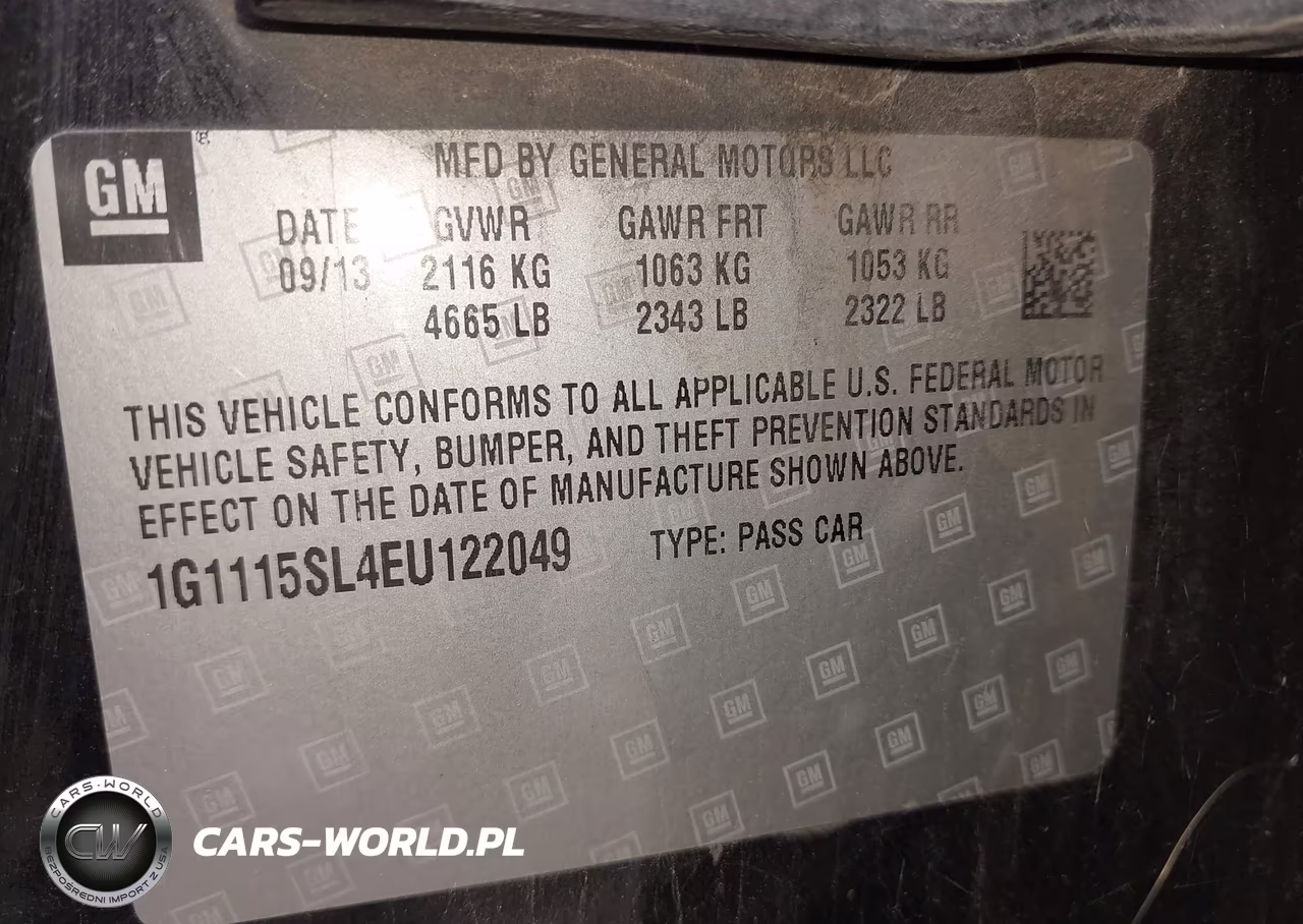 2014 Chevrolet Impala 1Lt VIN:1G1115SL4EU122049 - 9