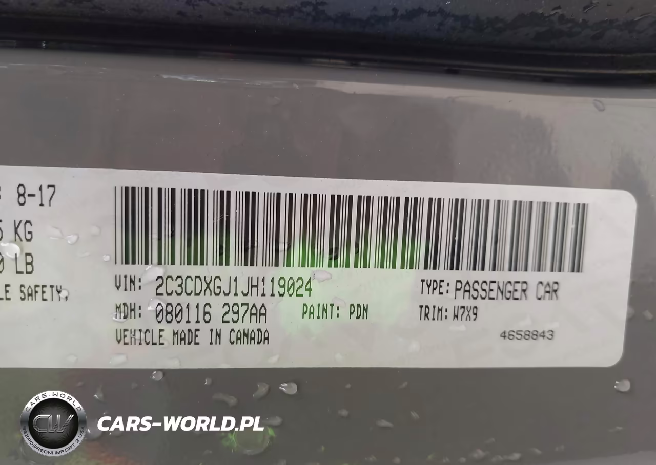 2018 Dodge Charger R-T Scat Pack Rwd VIN:2C3CDXGJ1JH119024 - 9