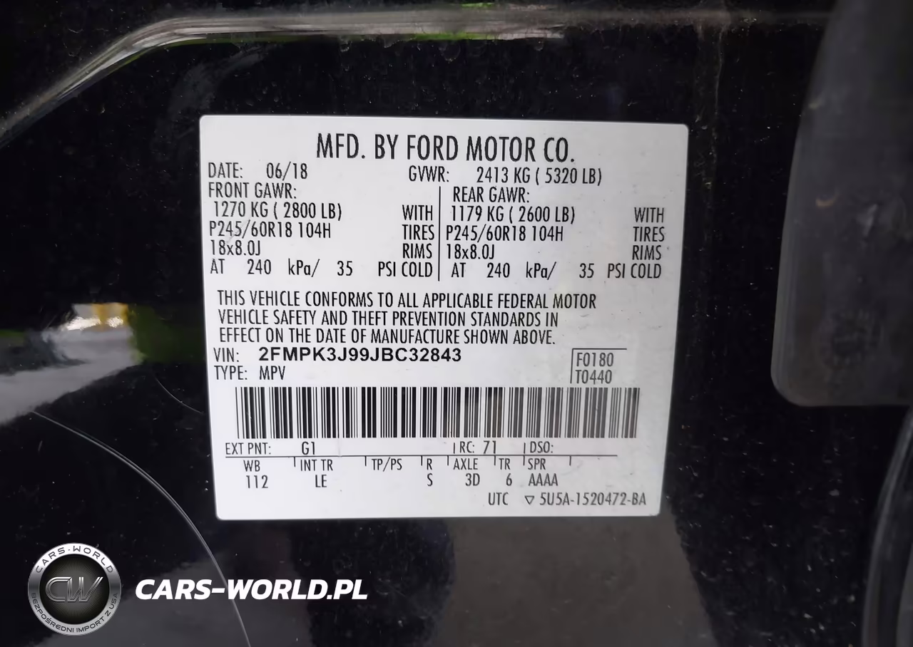 2018 Ford Edge Sel VIN:2FMPK3J99JBC32843 - 9
