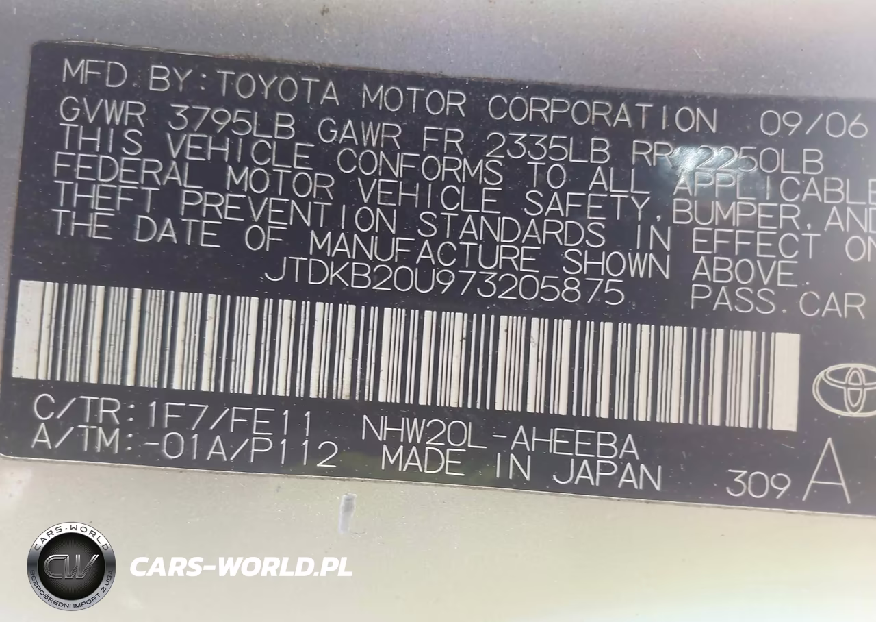 2007 Toyota Prius VIN:JTDKB20U973205875 - 9