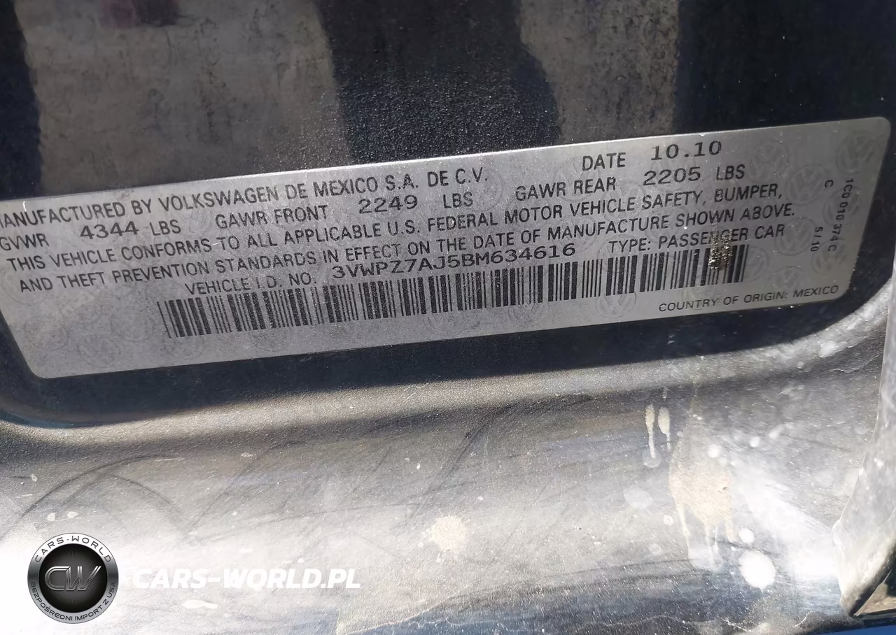2011 Volkswagen Jetta Sportwagen 2.5L S VIN:3VWPZ7AJ5BM634616 - 9