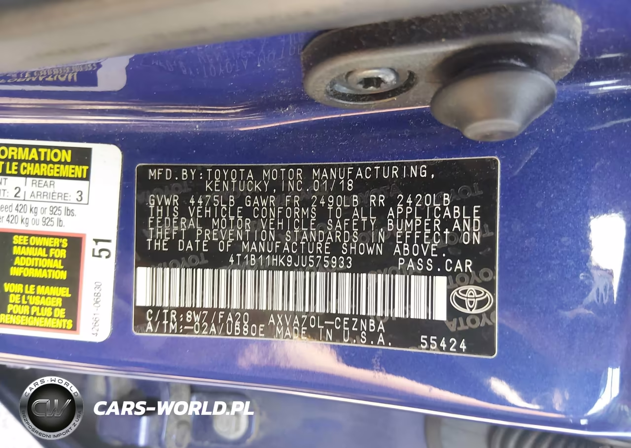 2018 Toyota Camry Le VIN:4T1B11HK9JU575933 - 9