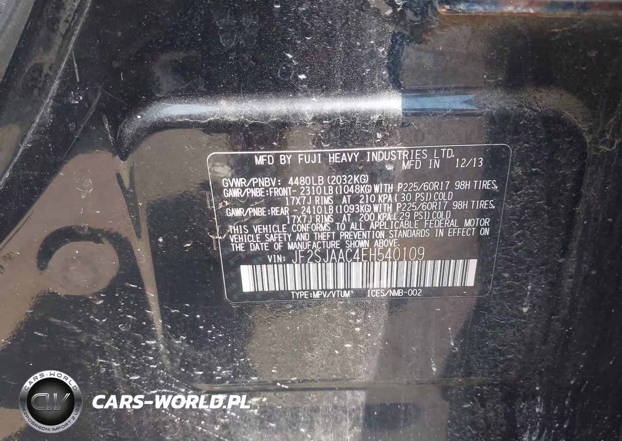 2014 Subaru Forester 2.5I VIN:JF2SJAAC4EH540109 - 9