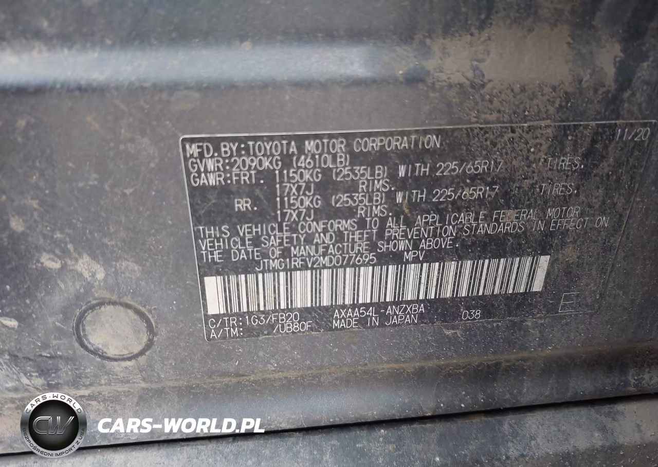 2021 Toyota Rav4 Le VIN:JTMG1RFV2MD077695 - 9