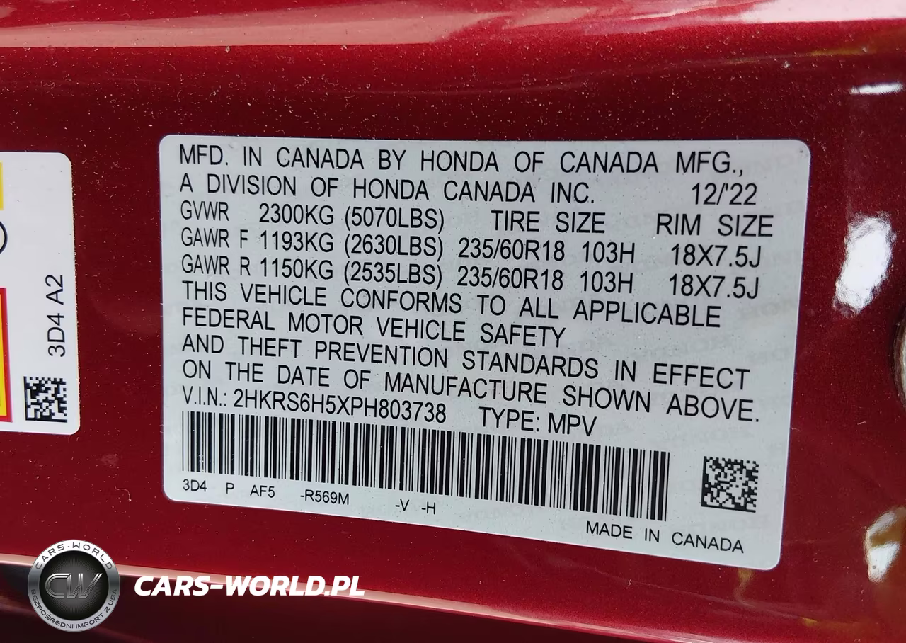 2023 Honda Cr-V Hybrid Sport VIN:2HKRS6H5XPH803738 - 9