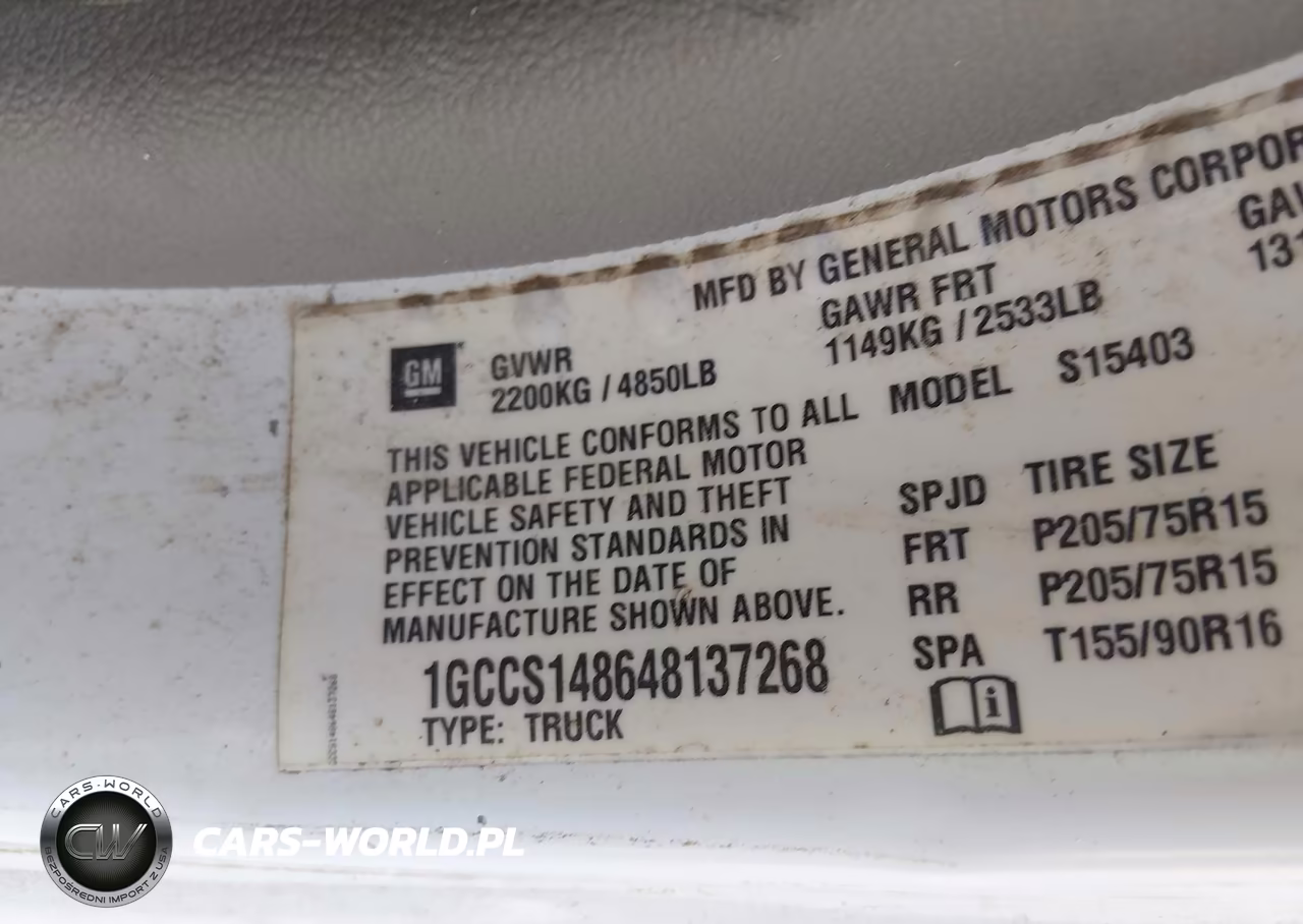 2004 Chevrolet Colorado Fleet VIN:1GCCS148648137268 - 9