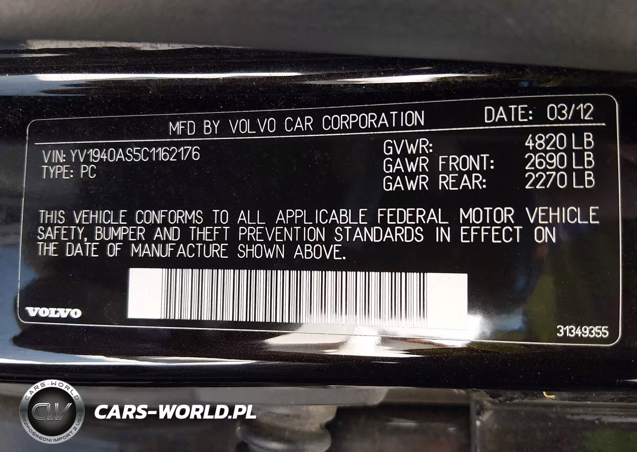 2012 Volvo S80 3.2L-3.2L Platinum-3.2L Premier Plus VIN:YV1940AS5C1162176 - 9