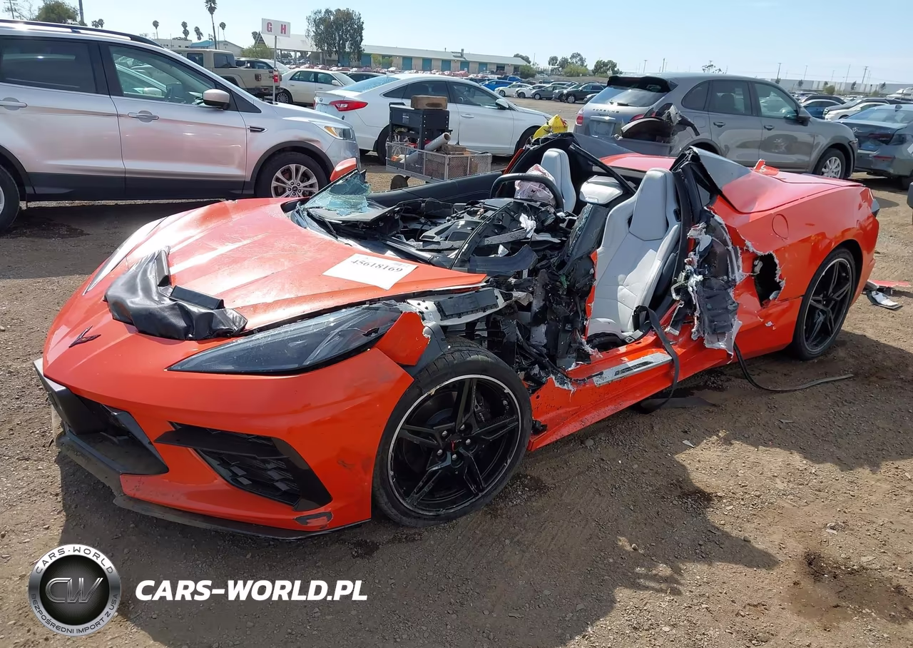 2021 Chevrolet Corvette Stingray Rwd 2Lt VIN:1G1YB3D40M5109930 - 2