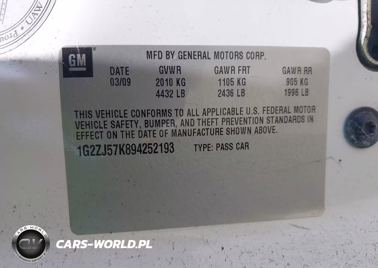 2009 Pontiac G6 New Se VIN:1G2ZJ57K894252193 - 9