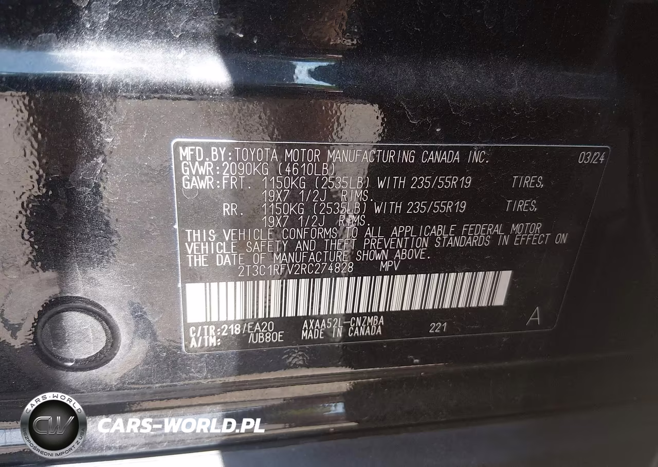 2024 Toyota Rav4 Xle Premium VIN:2T3C1RFV2RC274828 - 9
