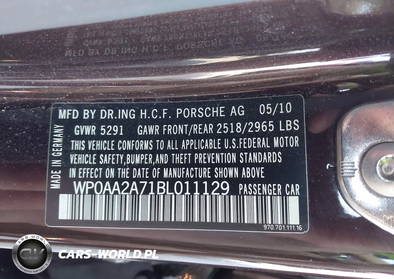 2011 Porsche Panamera 4 VIN:WP0AA2A71BL011129 - 9