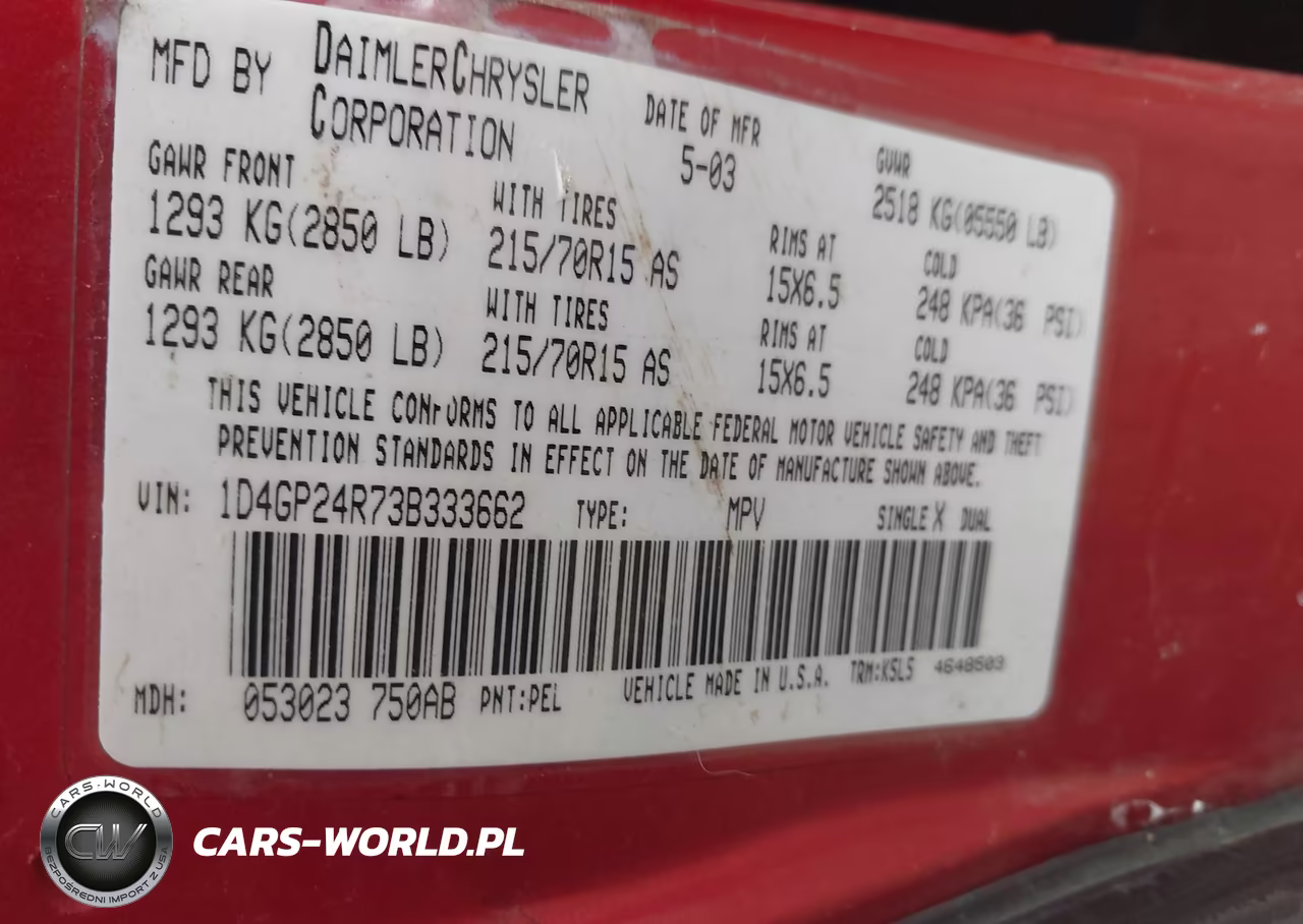 2003 Dodge Grand Caravan Se VIN:1D4GP24R73B333662 - 9