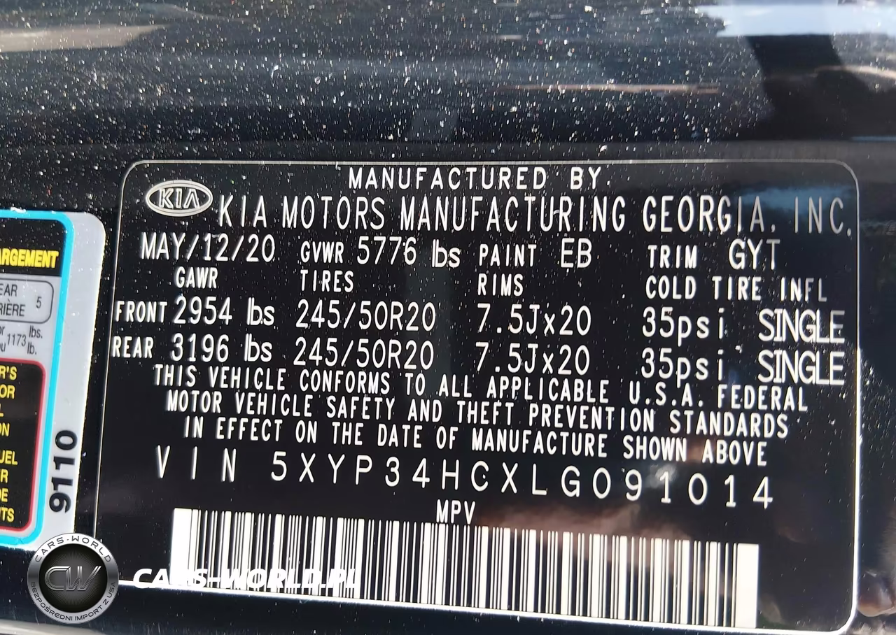 2020 Kia Telluride Ex VIN:5XYP34HCXLG091014 - 9