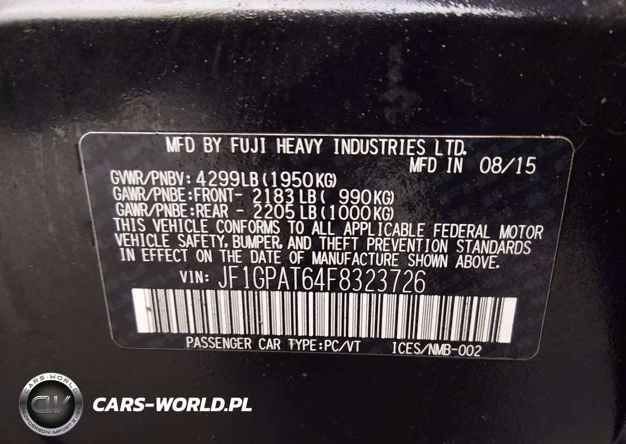 2015 Subaru Impreza 2.0I Sport Premium VIN:JF1GPAT64F8323726 - 9