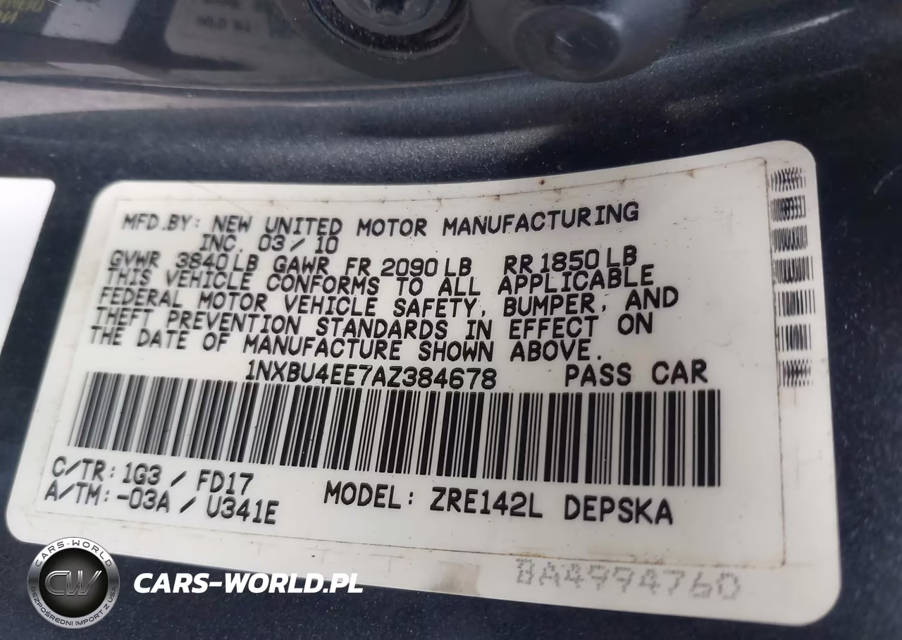 2010 Toyota Corolla S VIN:1NXBU4EE7AZ384678 - 9