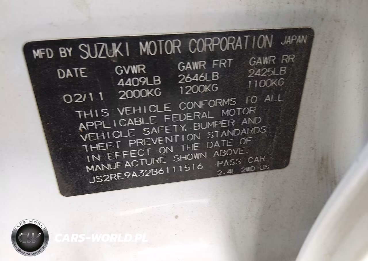 2011 Suzuki Kizashi Se VIN:JS2RE9A32B6111516 - 9
