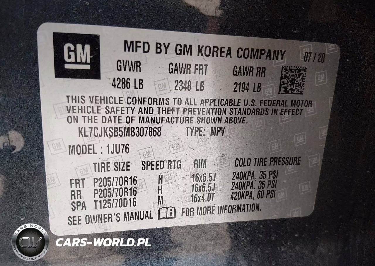 2021 Chevrolet Trax Fwd Ls VIN:KL7CJKSB5MB307868 - 9