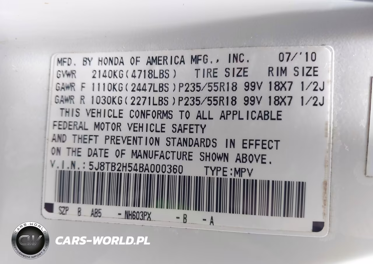 2011 Acura Rdx VIN:5J8TB2H54BA000360 - 9