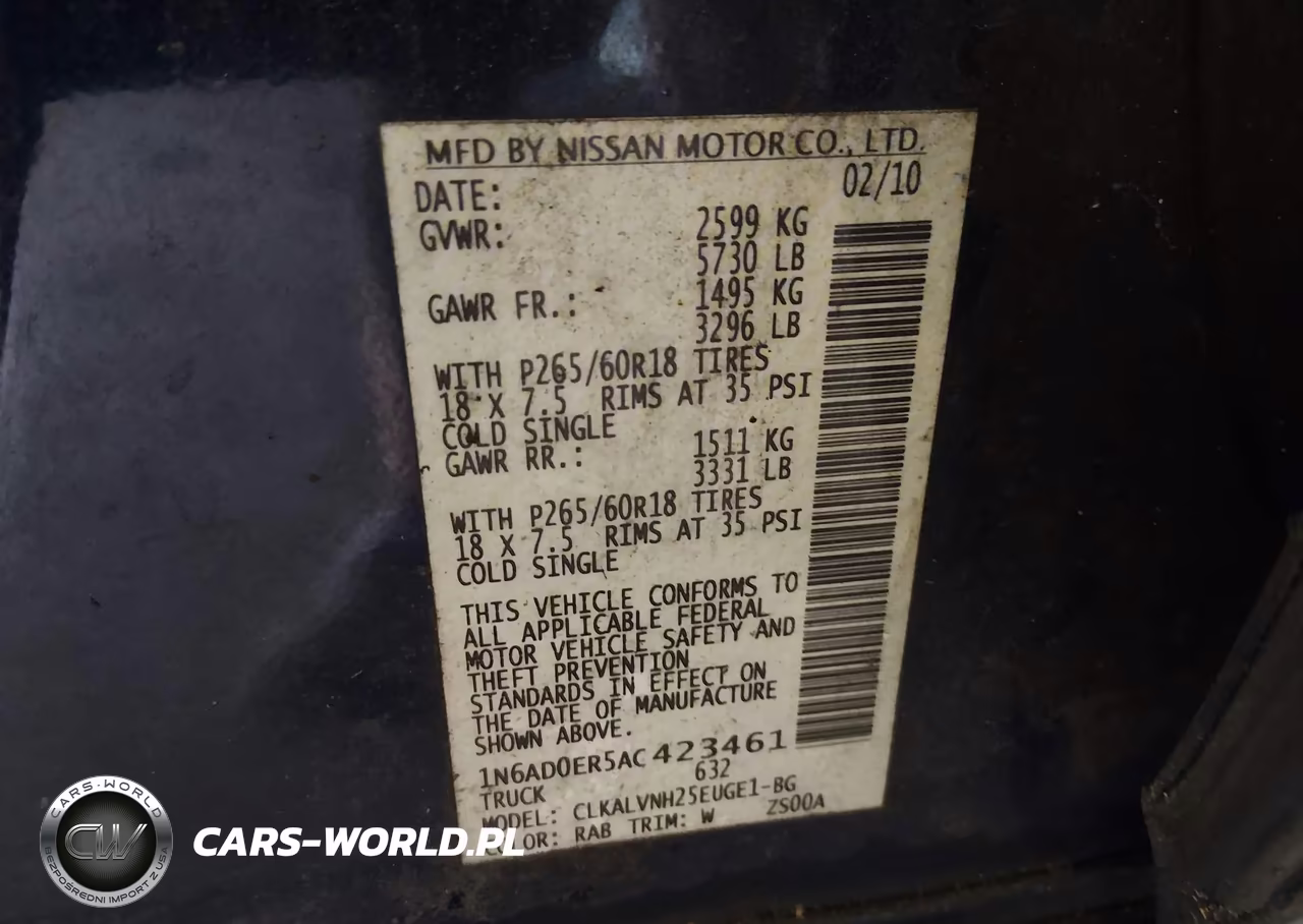 2010 Nissan Frontier Le VIN:1N6AD0ER5AC423461 - 9
