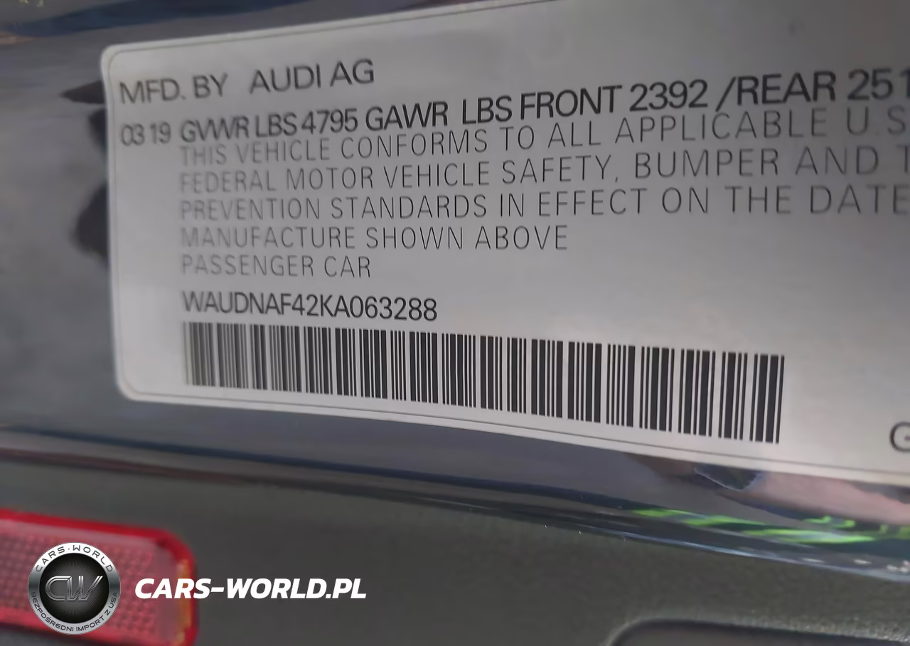 2019 Audi A4 45 Premium VIN:WAUDNAF42KA063288 - 9