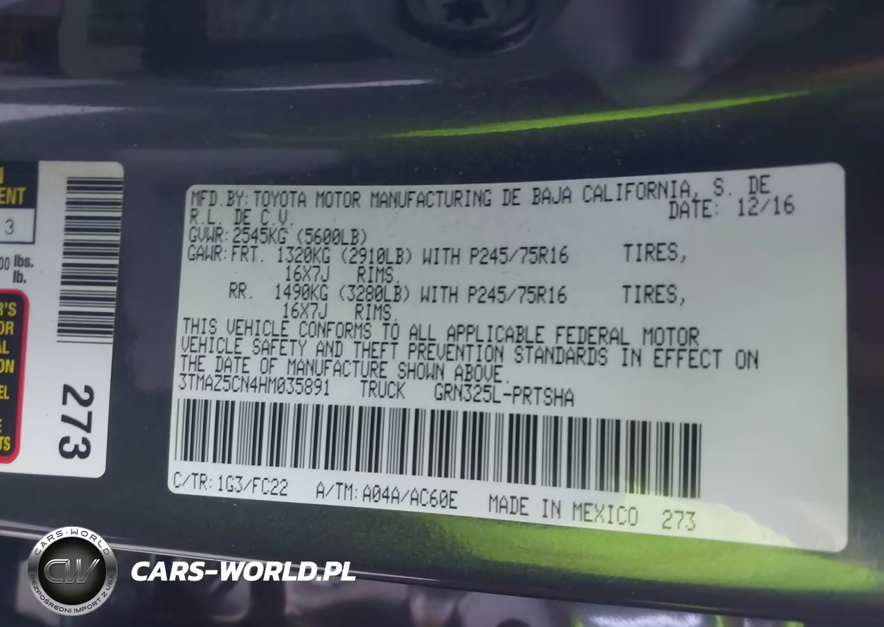 2017 Toyota Tacoma Sr5 V6 VIN:3TMAZ5CN4HM035891 - 9