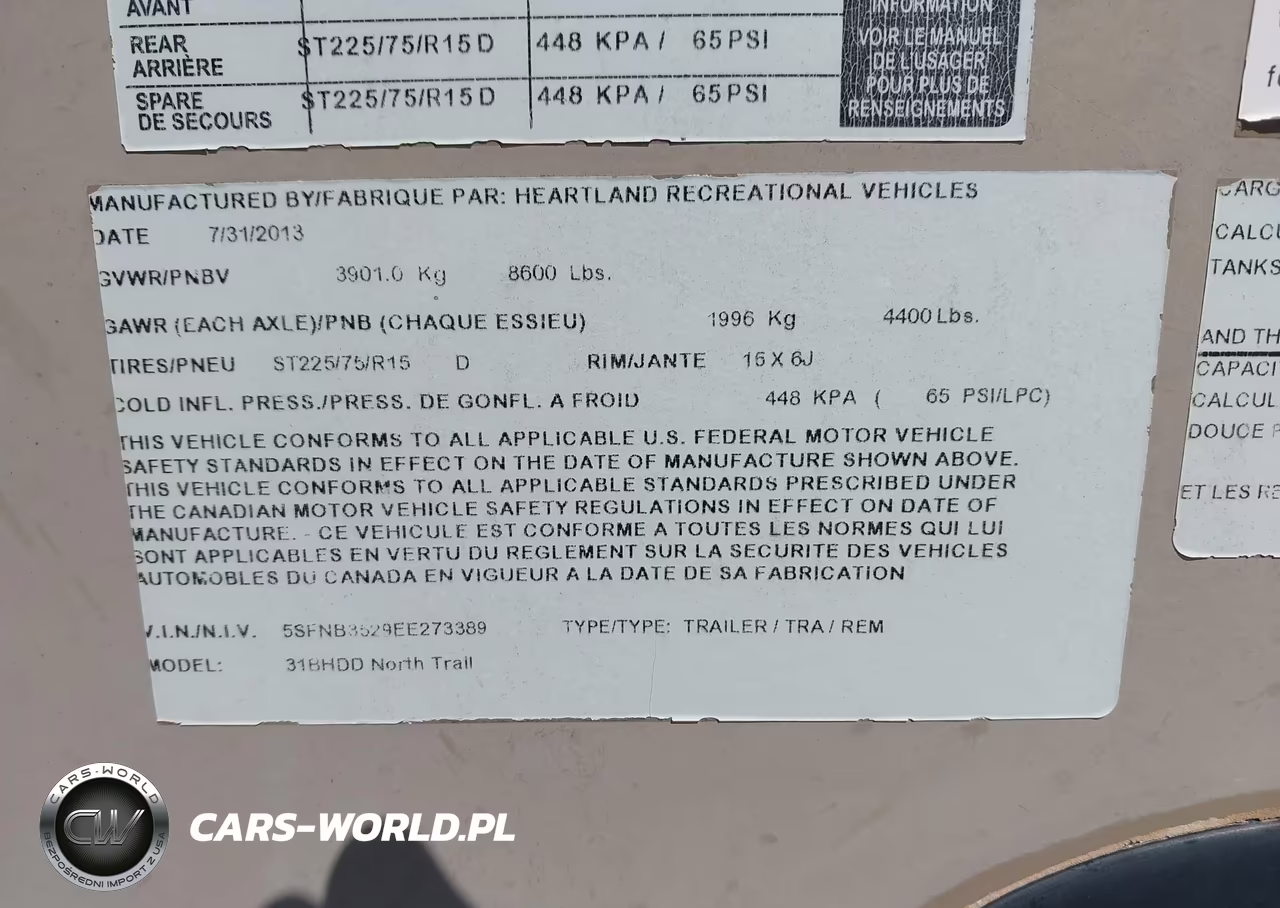 2014 Heartland Rv Other VIN:5SFNB3529EE273389 - 9