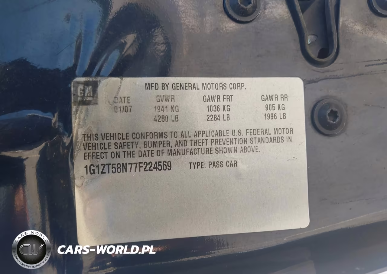 2007 Chevrolet Malibu Lt W-2Lt VIN:1G1ZT58N77F224569 - 9