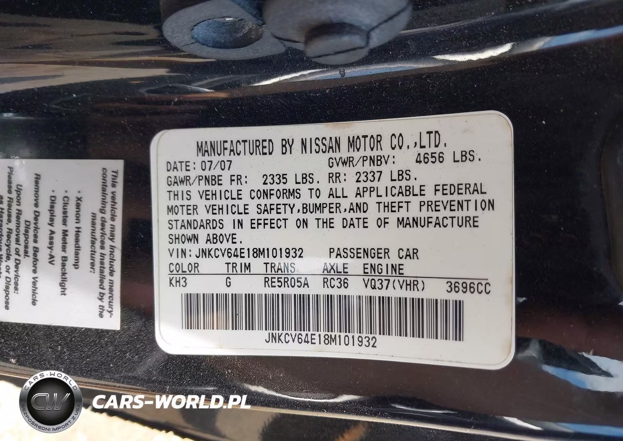 2008 Infiniti G37 Journey VIN:JNKCV64E18M101932 - 9