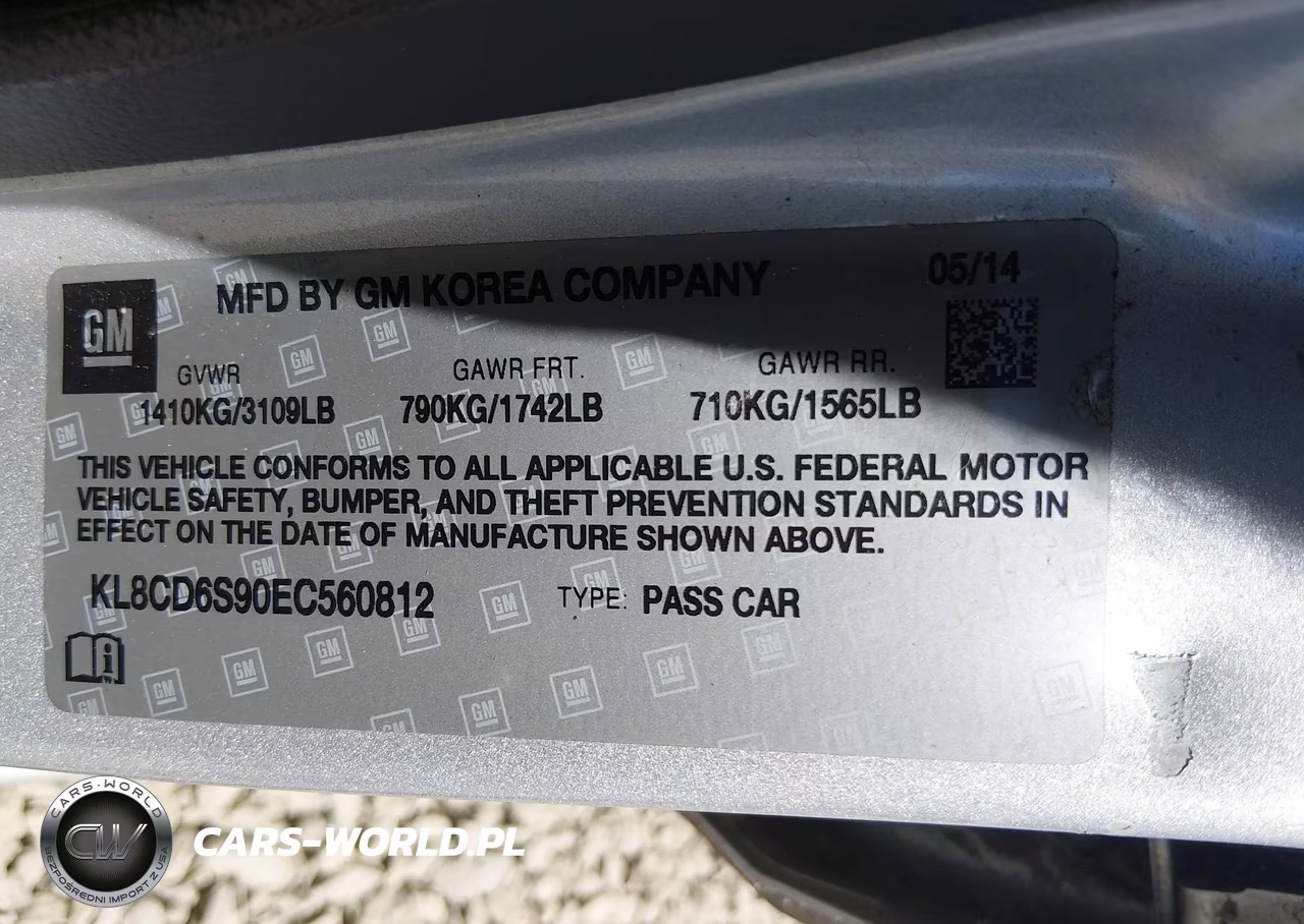 2014 Chevrolet Spark 1Lt Auto VIN:KL8CD6S90EC560812 - 9