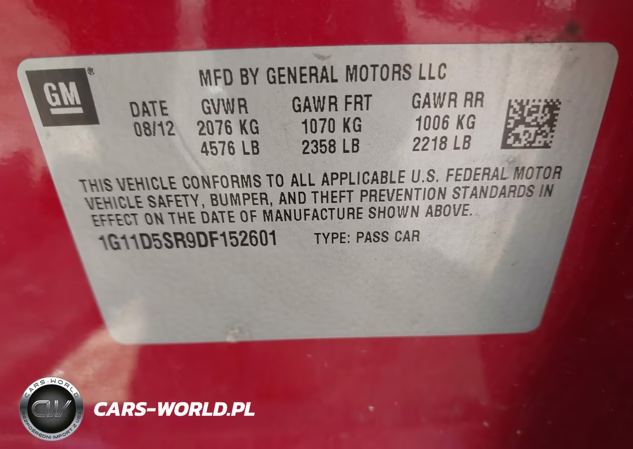 2013 Chevrolet Malibu Eco VIN:1G11D5SR9DF152601 - 9