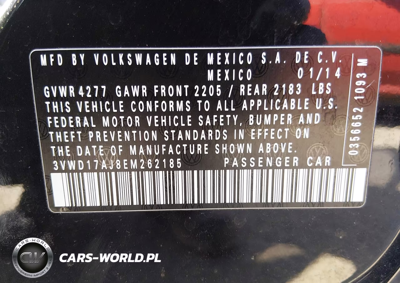 2014 Volkswagen Jetta 1.8T Se VIN:3VWD17AJ8EM262185 - 9