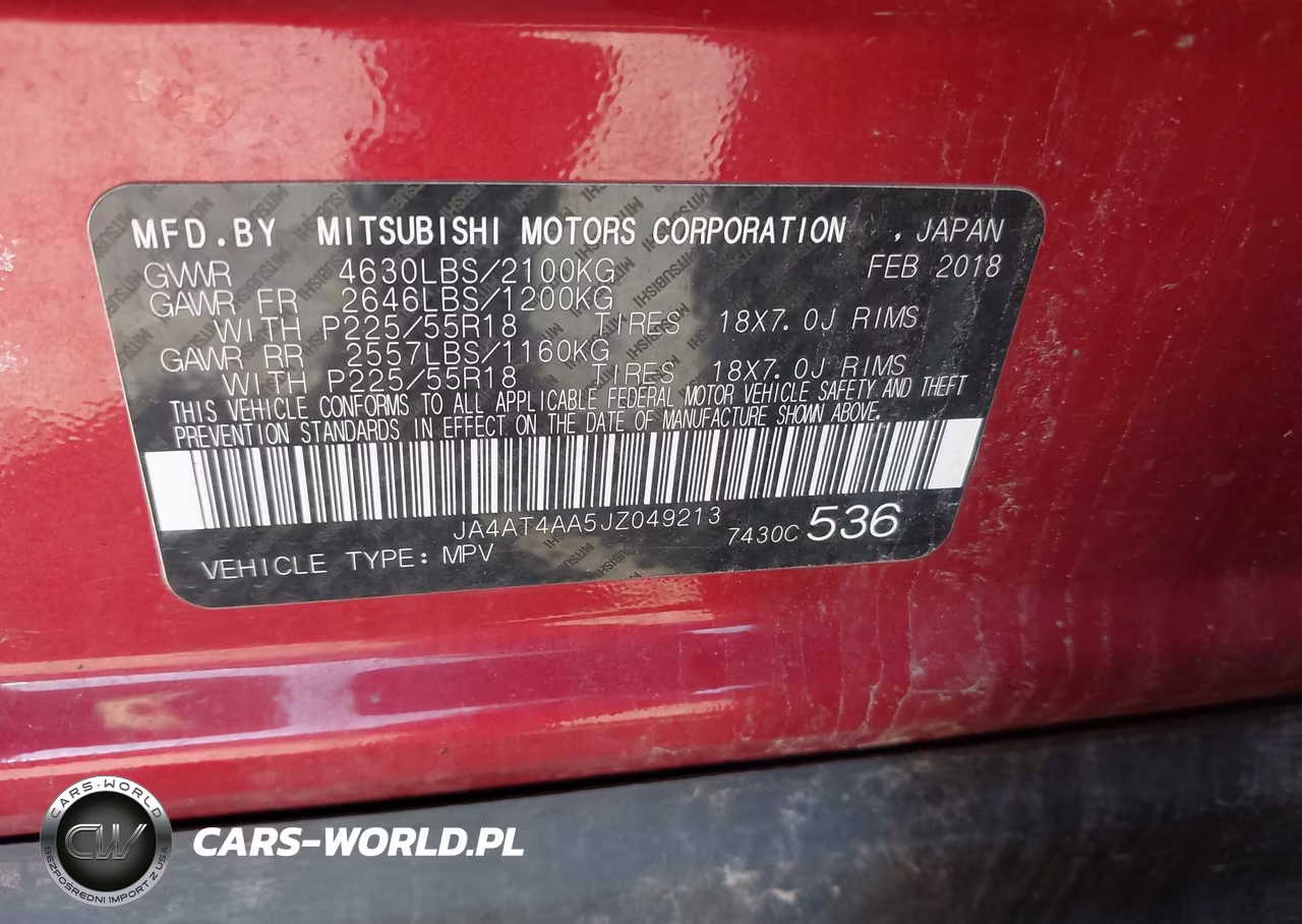 2018 Mitsubishi Eclipse Cross Le VIN:JA4AT4AA5JZ049213 - 9