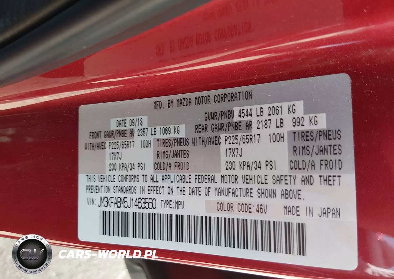 2018 Mazda Cx-5 Sport VIN:JM3KFABM5J1463560 - 9