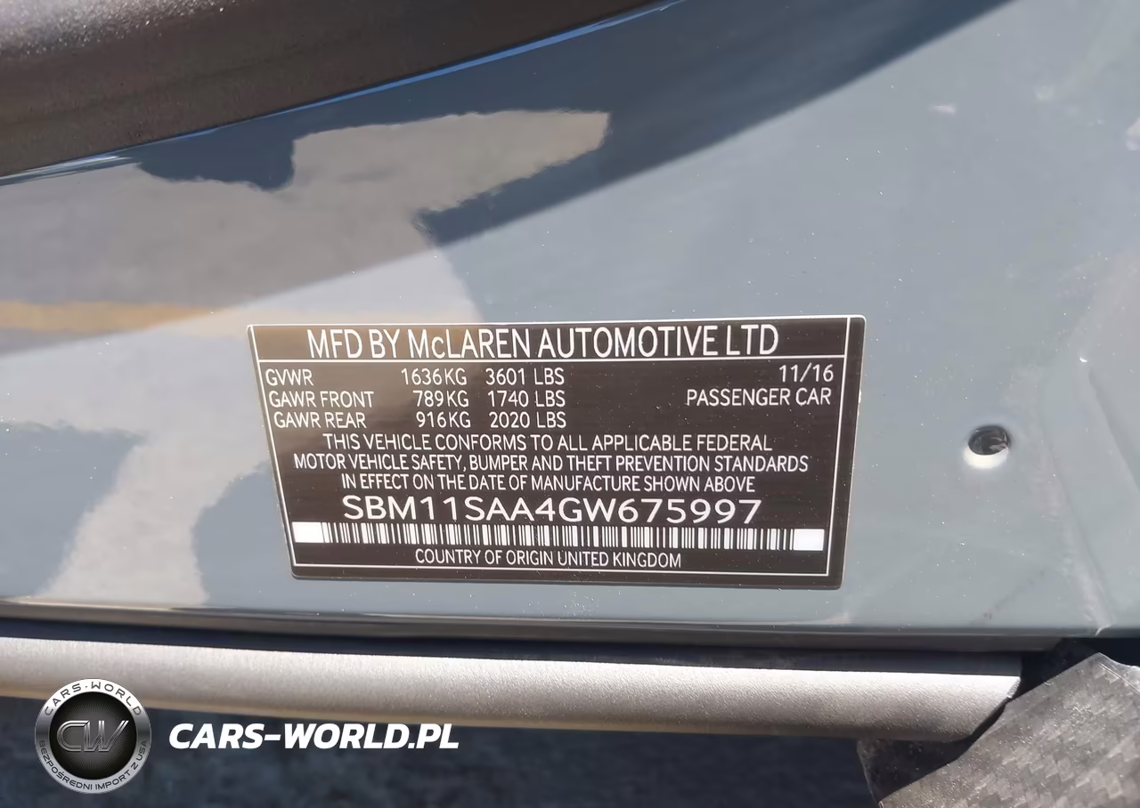 2016 Mclaren 675Lt Spider VIN:SBM11SAA4GW675997 - 9