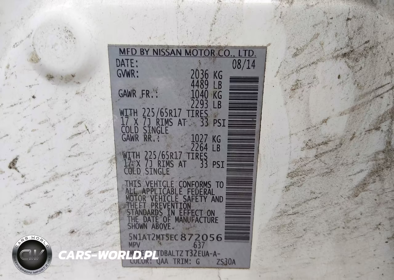 2014 Nissan Rogue Sv VIN:5N1AT2MT5EC872056 - 9