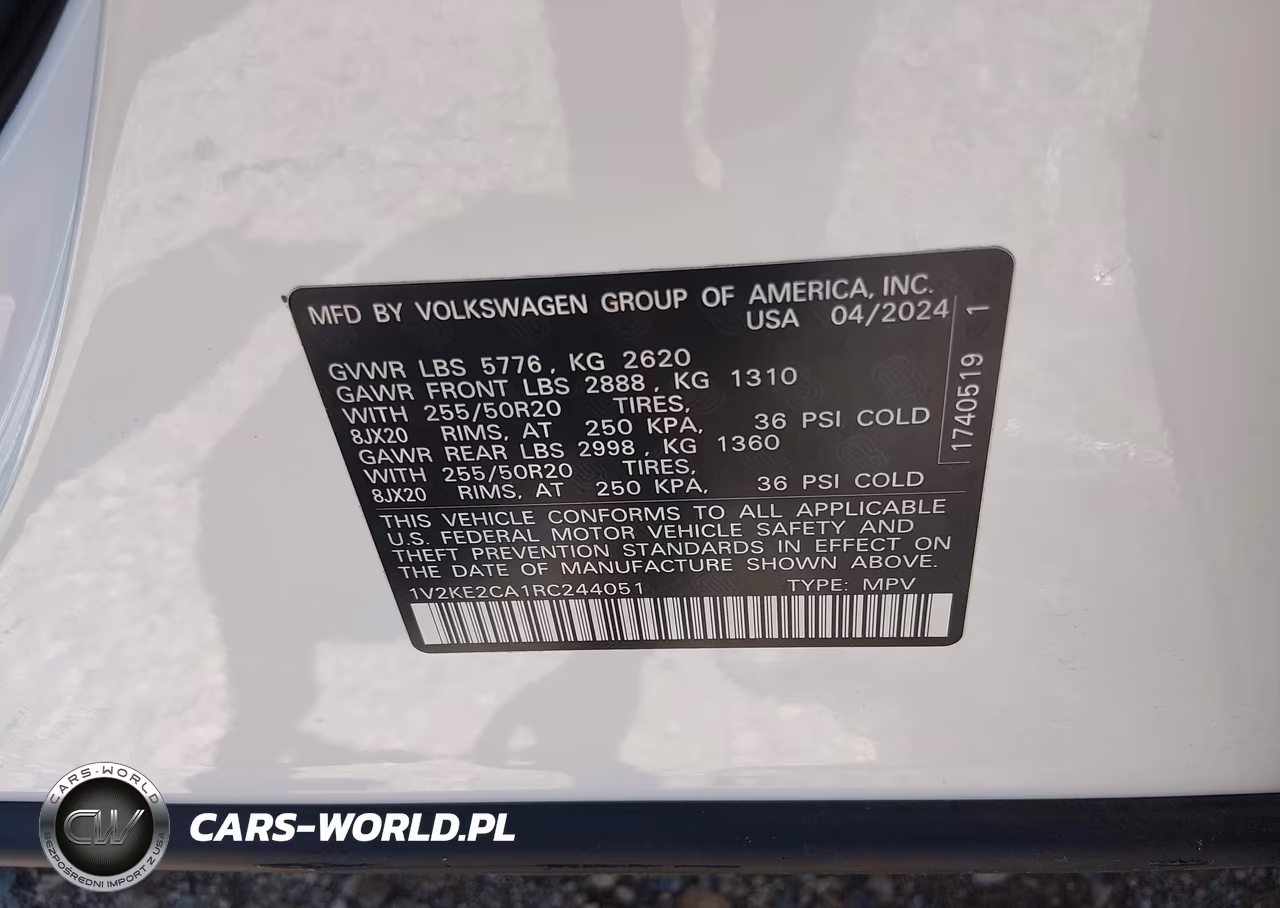 2024 Volkswagen Atlas Cross Sport 2.0T Se W-Technology VIN:1V2KE2CA1RC244051 - 9