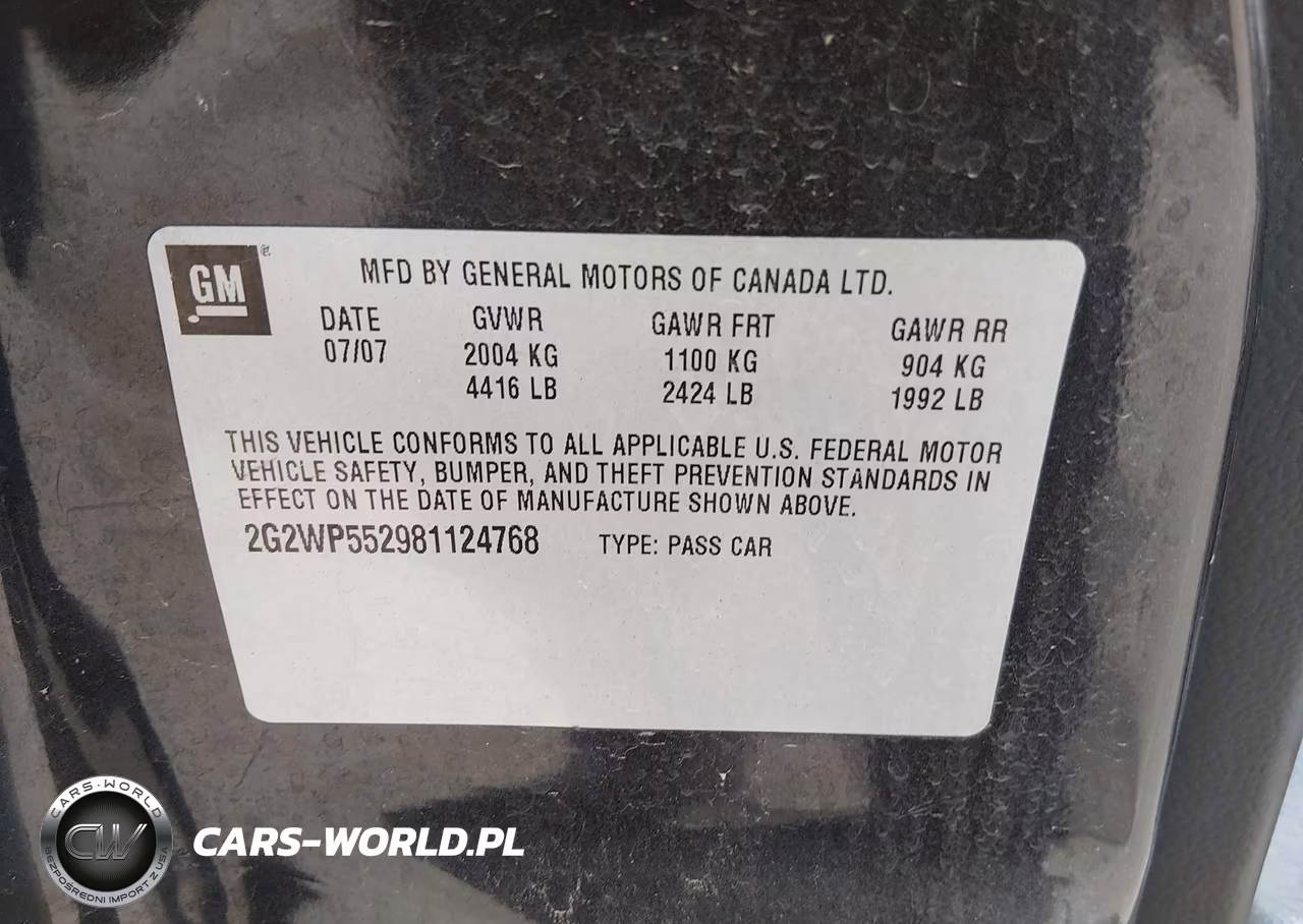 2008 Pontiac Grand Prix VIN:2G2WP552981124768 - 9