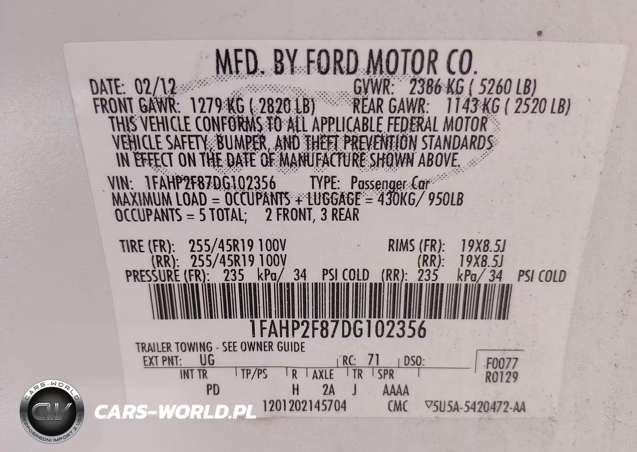 2013 Ford Taurus Limited VIN:1FAHP2F87DG102356 - 9