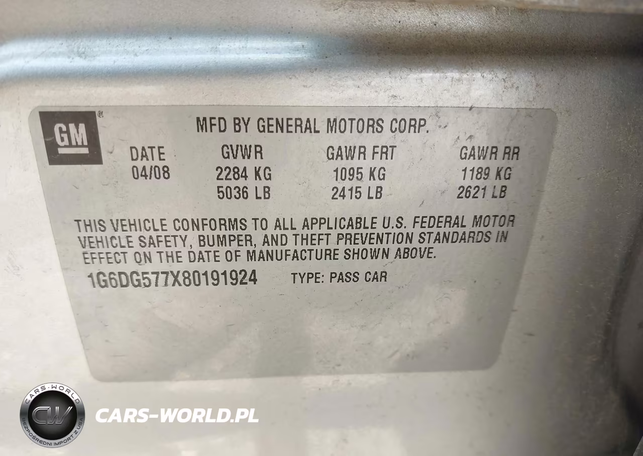2008 Cadillac Cts Awd W-1Sa VIN:1G6DG577X80191924 - 9