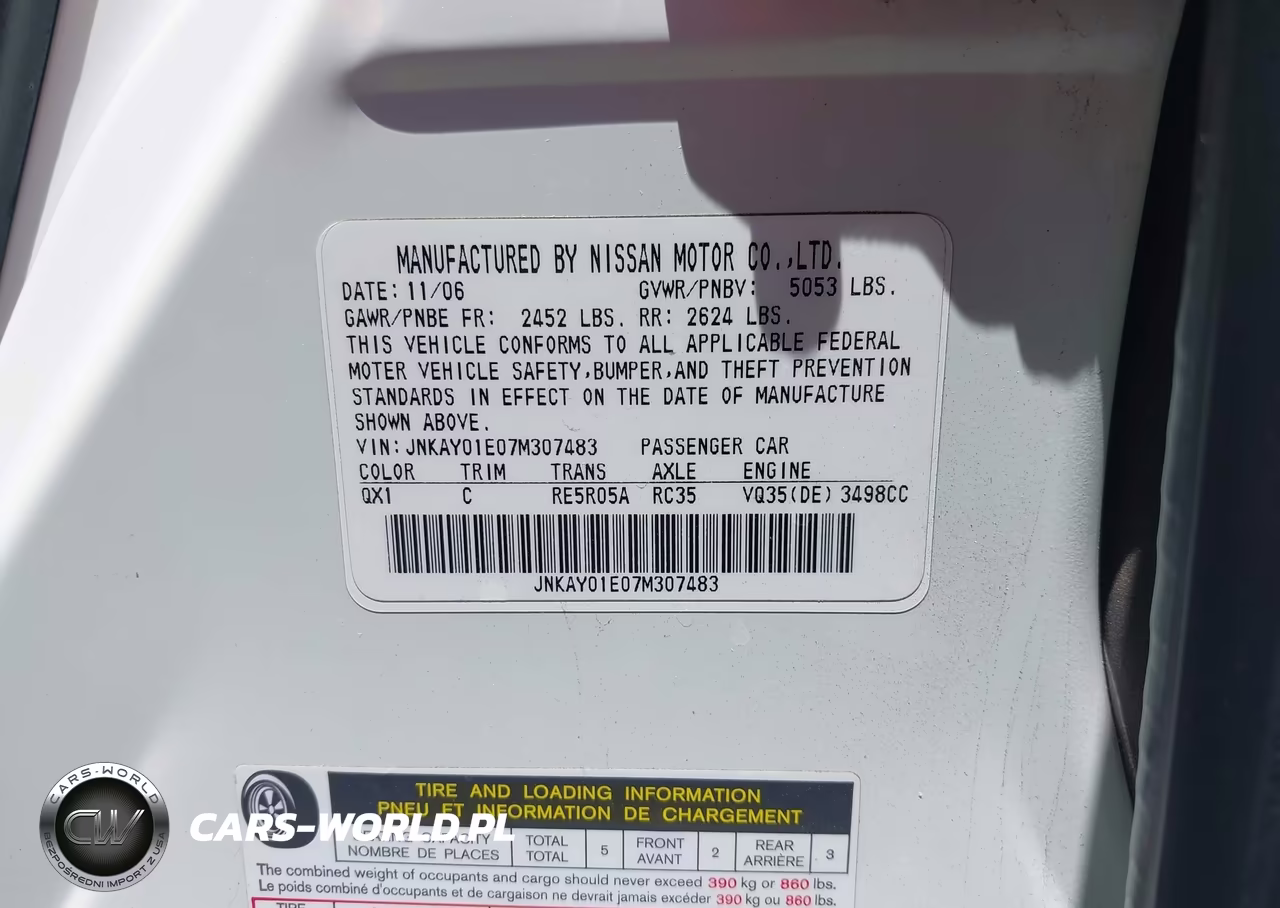 2007 Infiniti M35 VIN:JNKAY01E07M307483 - 9