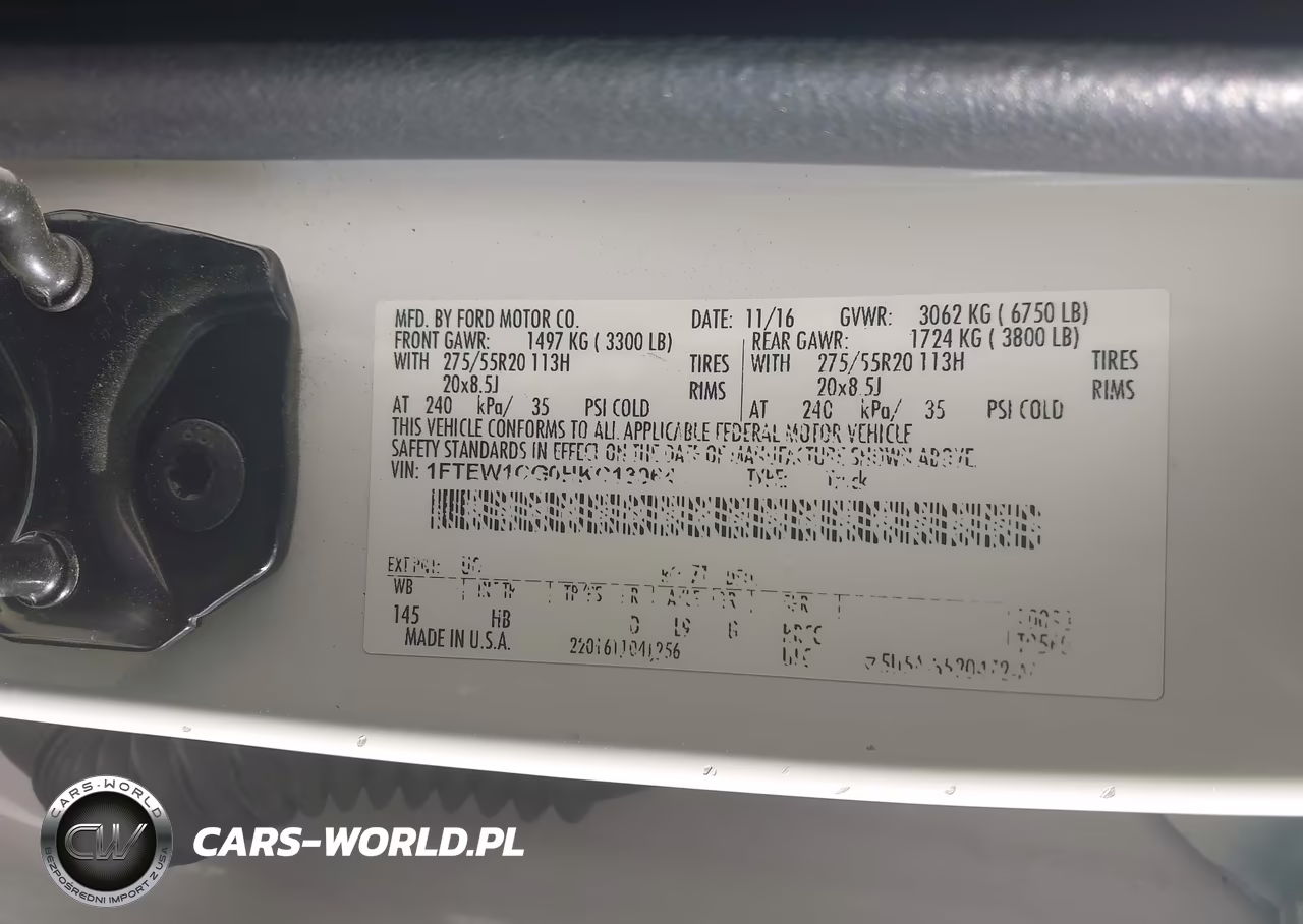 2017 Ford F-150 Lariat VIN:1FTEW1CG0HKC13064 - 9