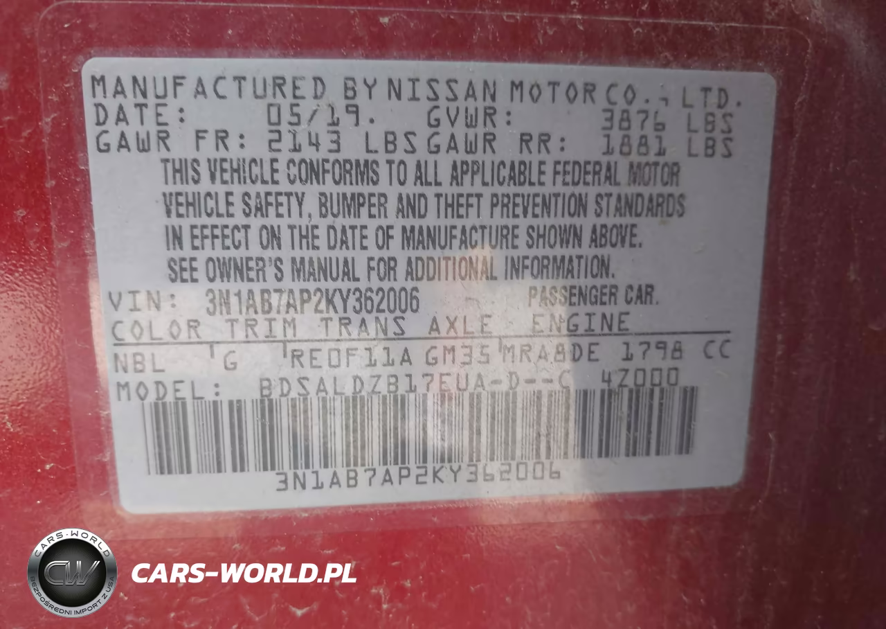 2019 Nissan Sentra Sv VIN:3N1AB7AP2KY362006 - 9