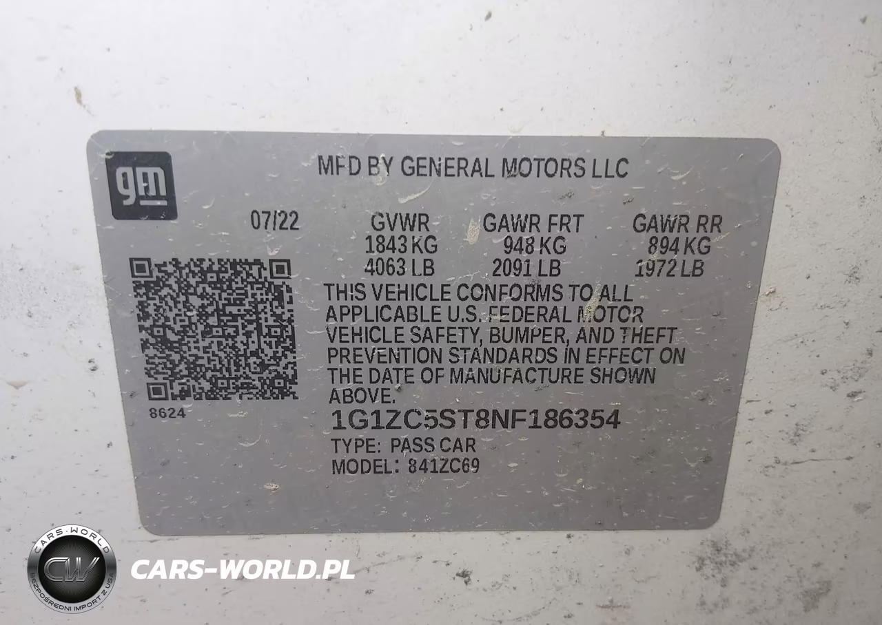 2022 Chevrolet Malibu Ls VIN:1G1ZC5ST8NF186354 - 9